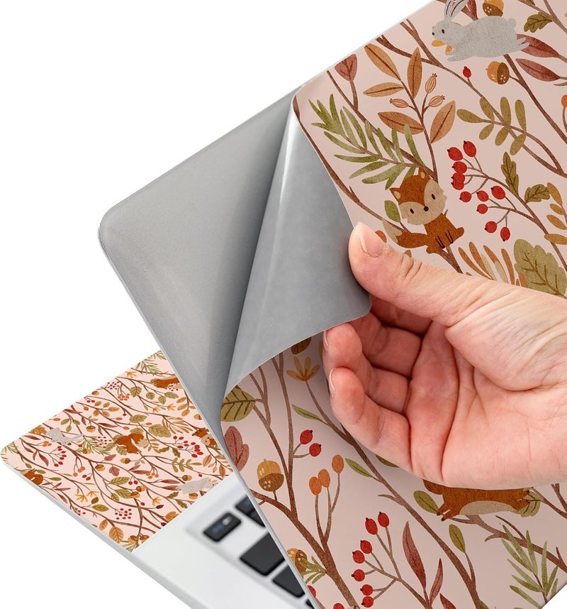 AORTDES Laptop Skin Sticker 12.1 13 13.3 14 15 15.6 Inches Netbook Sticker Decal Reusable Universal Notebook PC Art Personalized Protector by (AD-NEK-76 Flower Bush Squirrel) - Image 5